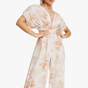 Plunge Neck Wide Leg Jumpsuit (LIKE NEW)